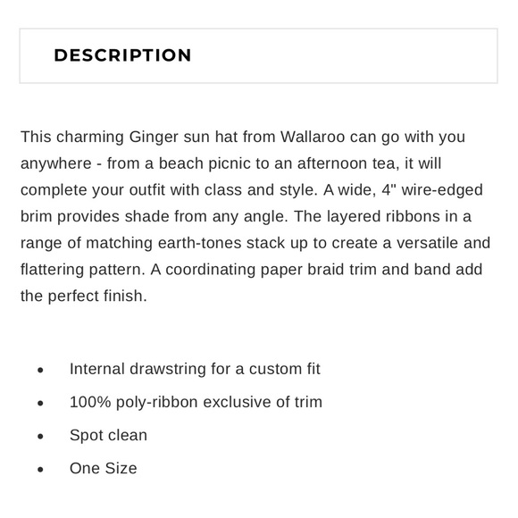 Wallaroo Hat Co Ginger Style Wide Brim UPF 50+ Browns & Cream Striped Sun Hat - Picture 11 of 11